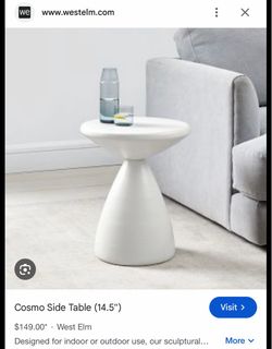 White side table west elm