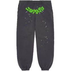 Authentic Dark Gray And Green Spider Sweats Soze Medium 