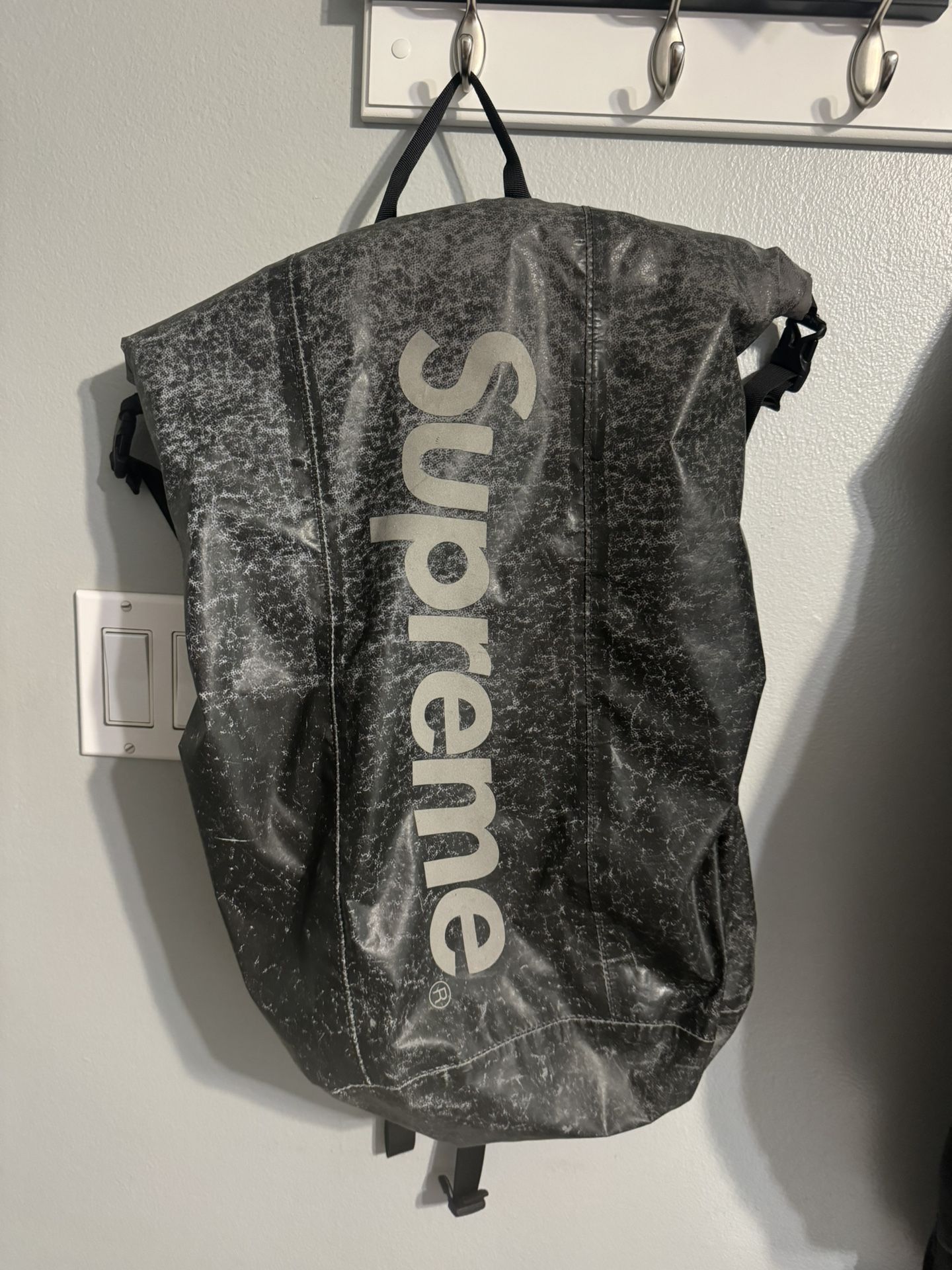 Supreme Reflective Back Pack Black