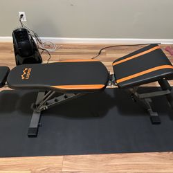 Folding Workout Bench. New