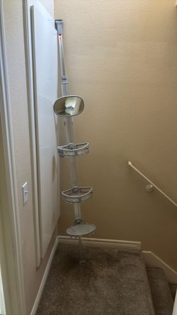 Shower caddy with mirror