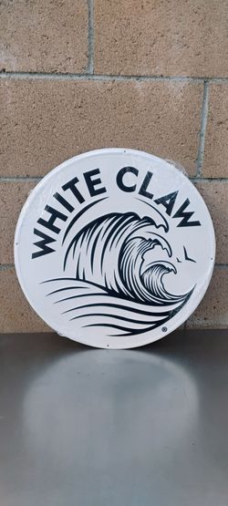 WHITE CLAW TIN TACKER . DODGERS & ANGELS BOBBLEHEADS AVAILABLE. ( ALSO PLENTY OF NEON SIGNS / LIGHTS AVAILABLE FOR SALE ) TAP HANDLES