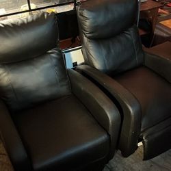 Two Black Recliners - 40 Each