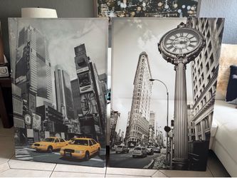 Manhattan New York Large Canvas Frames Art