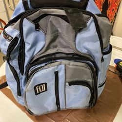 ful Free Fallin' Padded Laptop Backpack with Adjustable Shoulder Straps, Fits Up To 17-Inch Laptops, Blue, Unisex