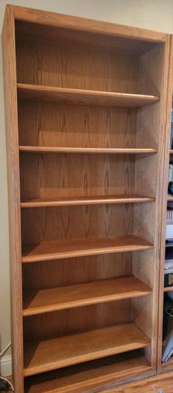 Custom Built Solid Oak Bookcases