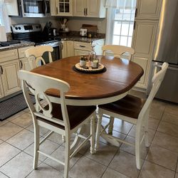 High Top Kitchen Table W/ 4 Chairs