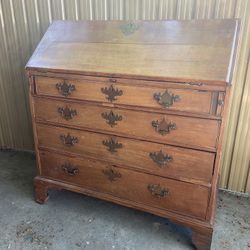ANTIQUE DROP DOWN SECRETARY DESK DRESSER
