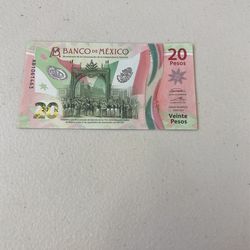 Uncirculated 20 Pesos Bill