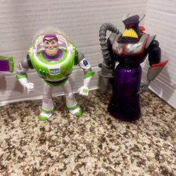 Disney Pixar Toy Story Set Of 4 Buzz Lightyear and Zurg 6” Tall