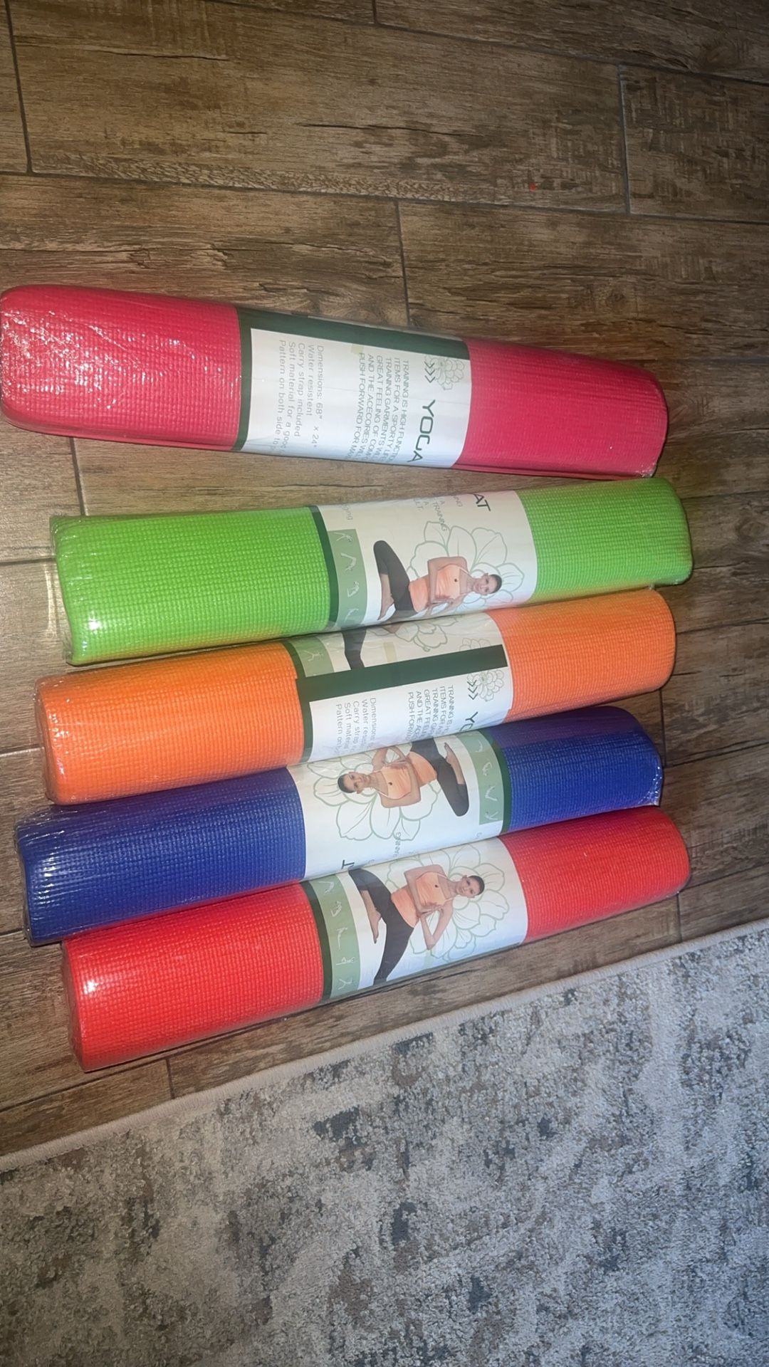 Yoga Mats 68 by 24 multiple different colors $4 eaxh have tons of!!!