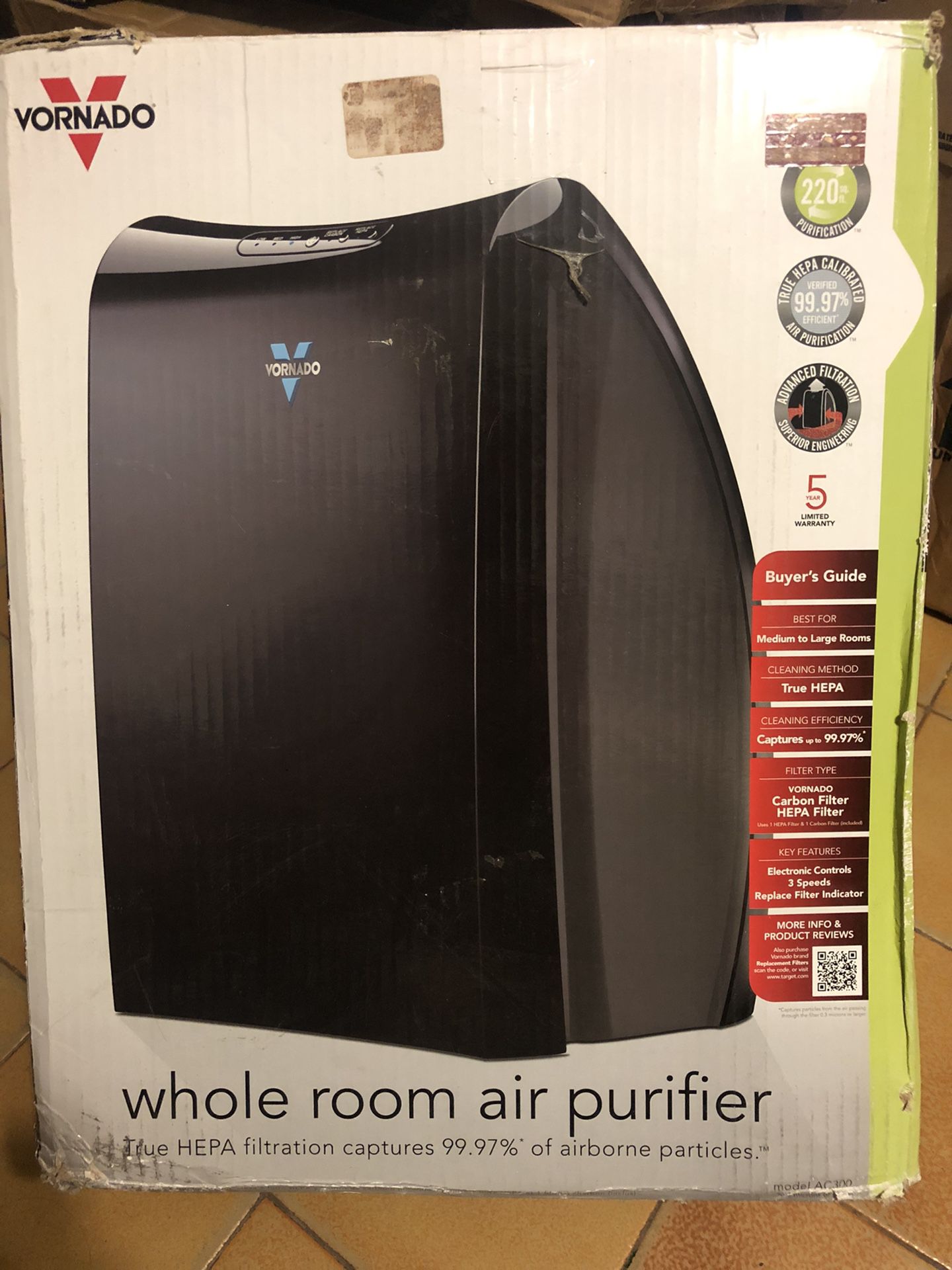 vornado whole room air purifier