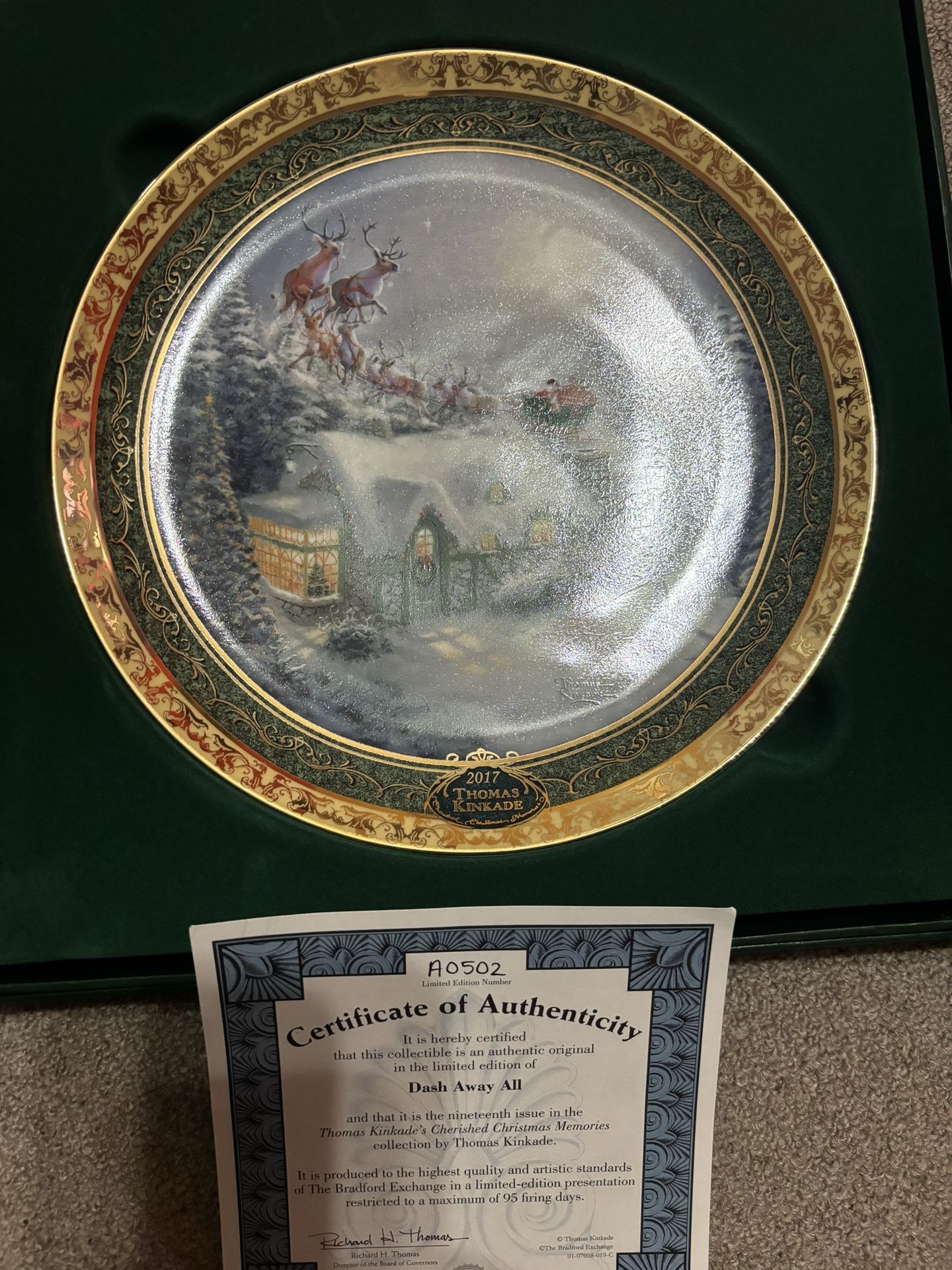 Thomas Kinkade Christmas Collection Plates