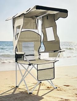 Portable Folding Recliner Chair with Canopy