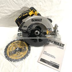 Brand new DeWalt XR 20V brushless 7-1/4” circular saw with accessory. Retails $279.
