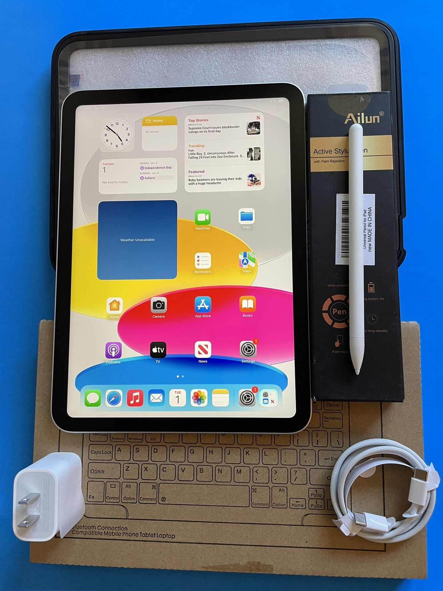 iPad 11th Generation (2025 Newest) 128GB with pencil, keyboard & accessories (new - warranty)