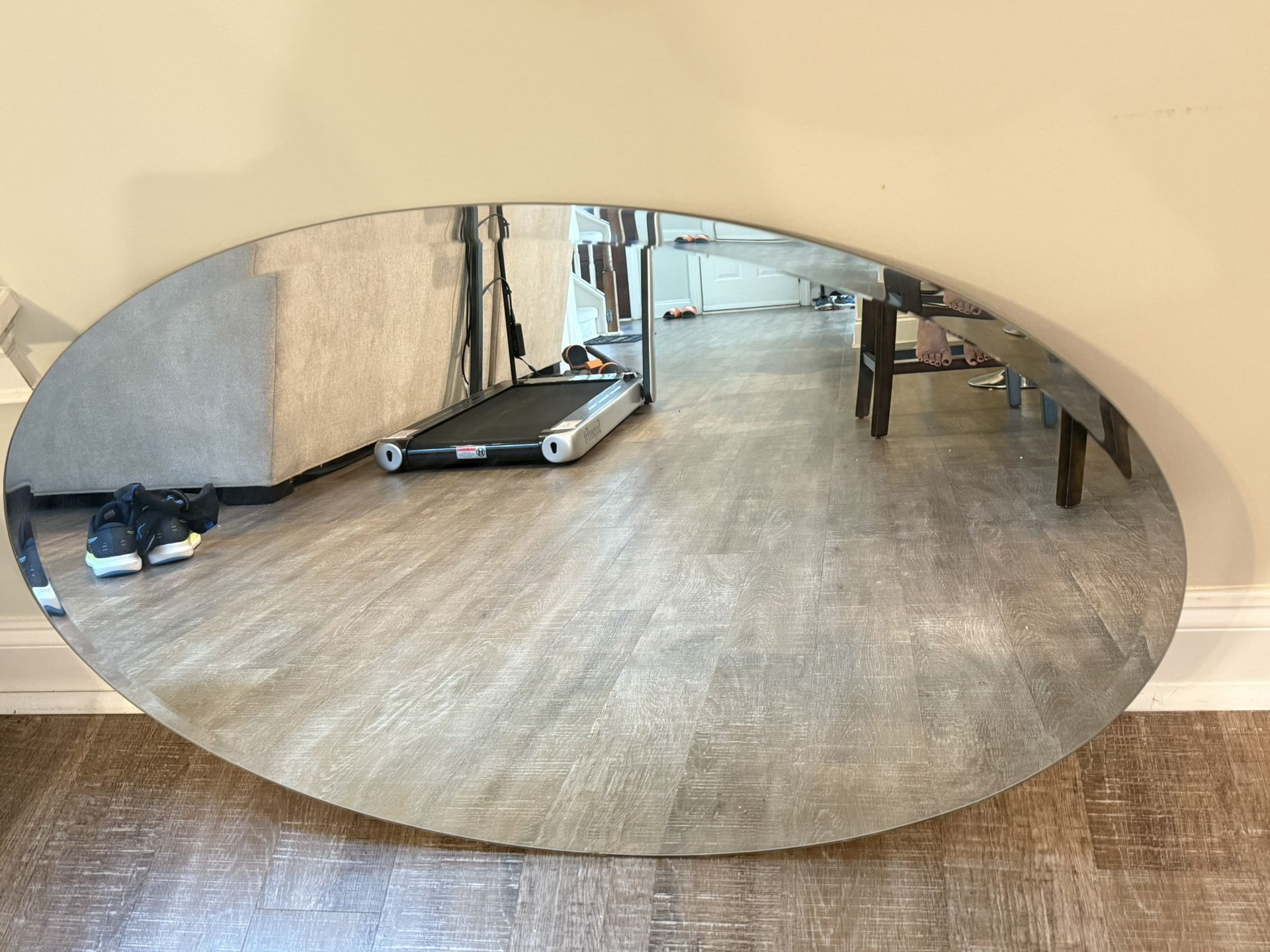 Frameless Oval Mirror