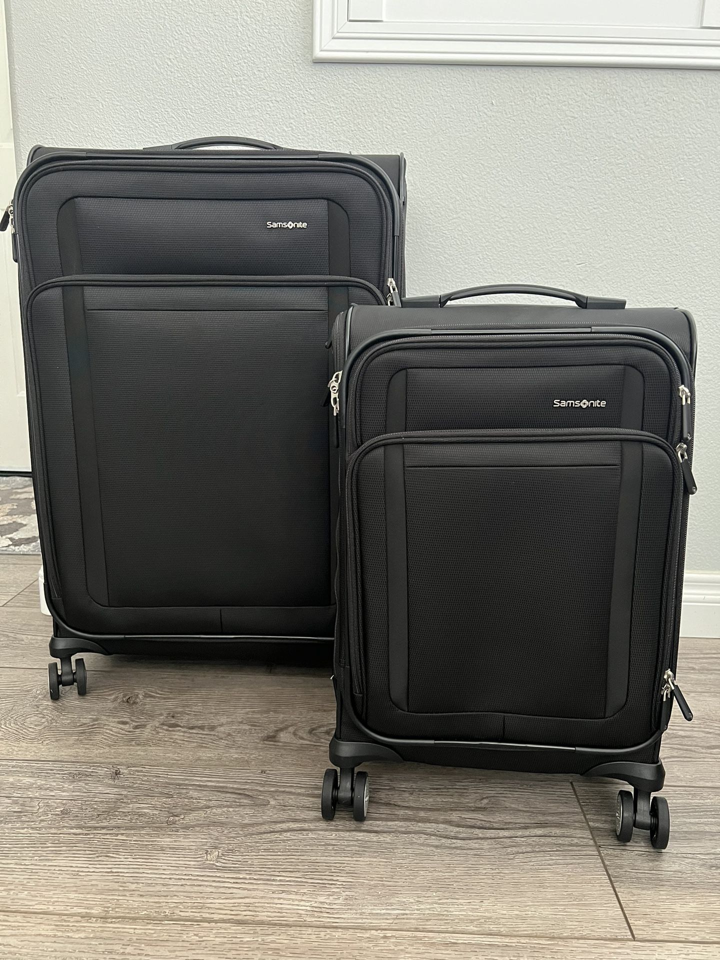 New Samsonite Bartlett 2 Pieces Set Of Luggages Back Soft Luggage Check In And Carry On