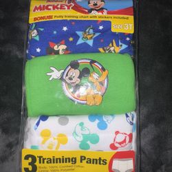 New Disney Mickey Boys Training Pants Briefs Size 3T