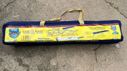 New….. The Byer of Maine EasyCot is a portable, folding camp cot designed for quick and effortless setup.