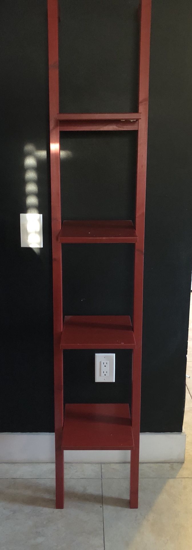 Red ikea decorative ladder great condition shelf shelves