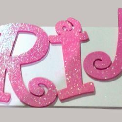 Hobby Lobby Pink Glitter Letters 