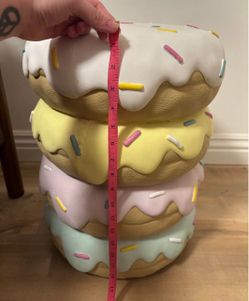 Stacked donut side table