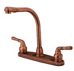 Antique Copper Two-Handle Kitchen Faucet