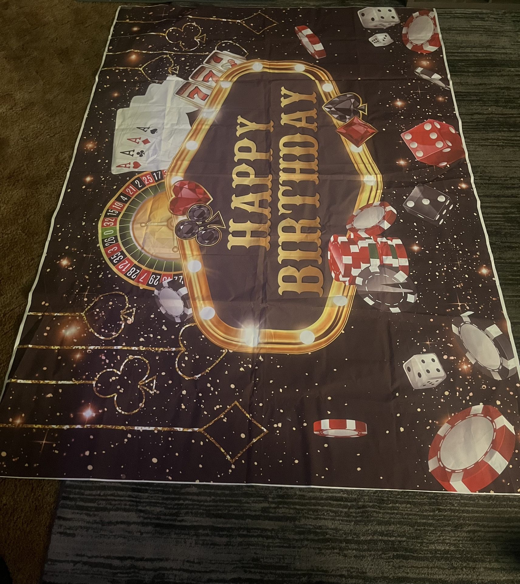 Casino theme, decorations