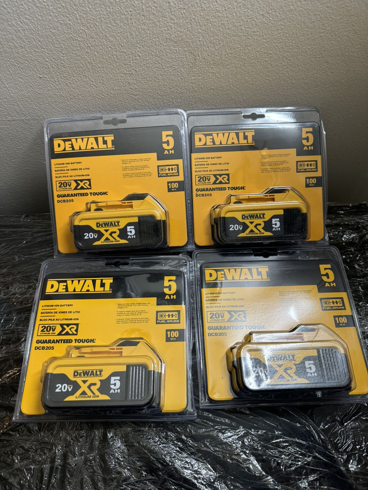 DEWALT 20V MAX XR 5.0Ah Lithium Ion Battery TWO for $120