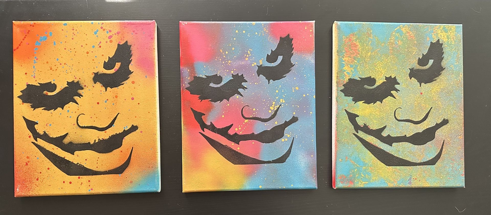 3 PC Graffiti Joker Art
