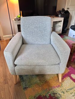 Gray accent chair