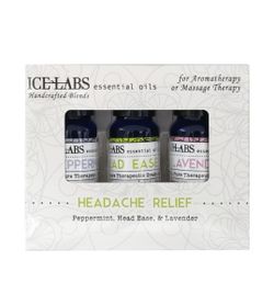 3 Pack Headache Relief Natural Essential Oil Blends