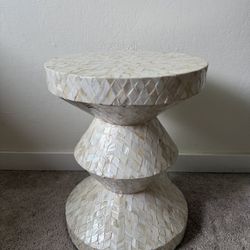 Pearlescent side table 