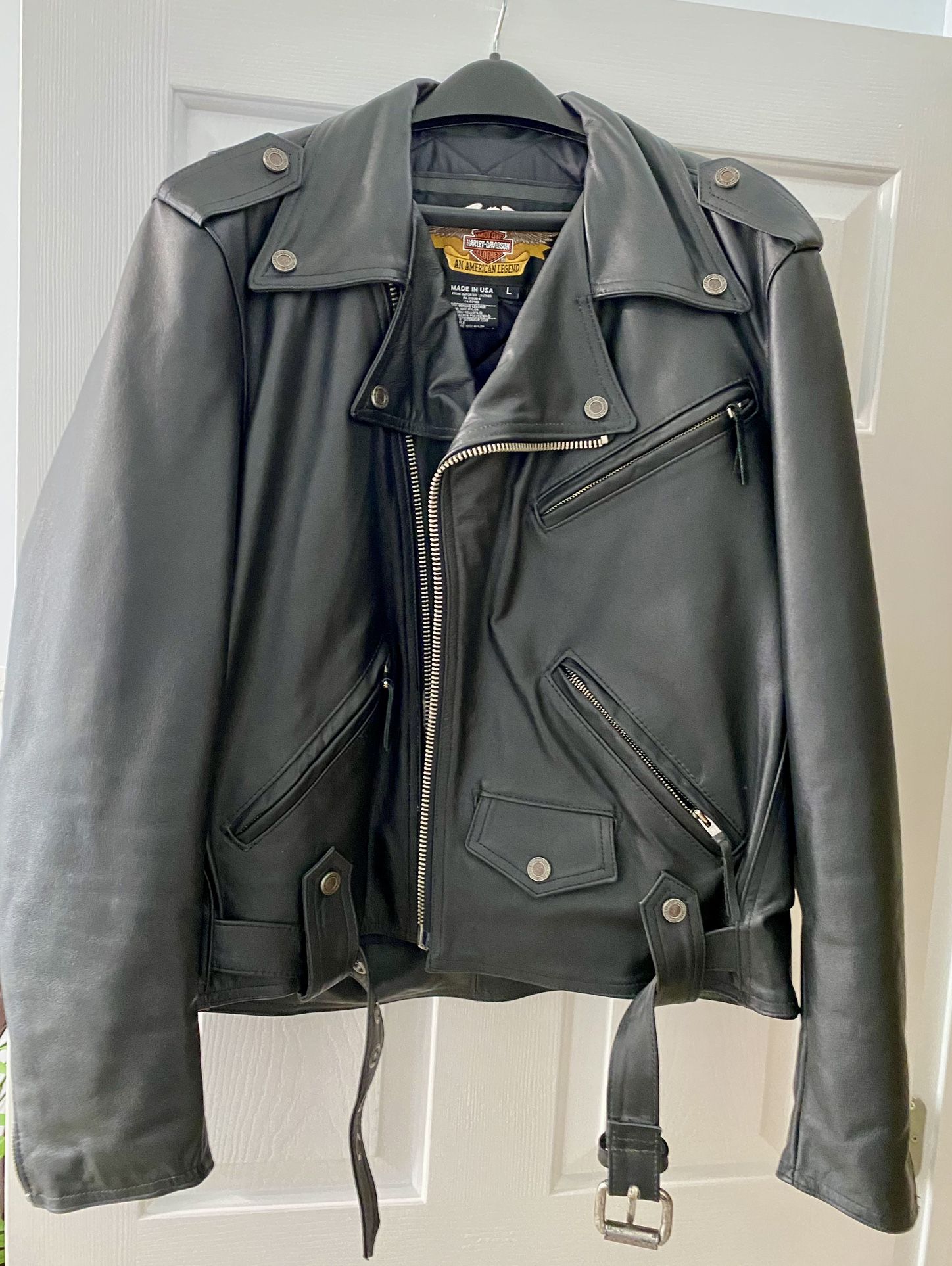 Harley-Davidson Men’s Leather Jacket Coat Vintage Retired Size L