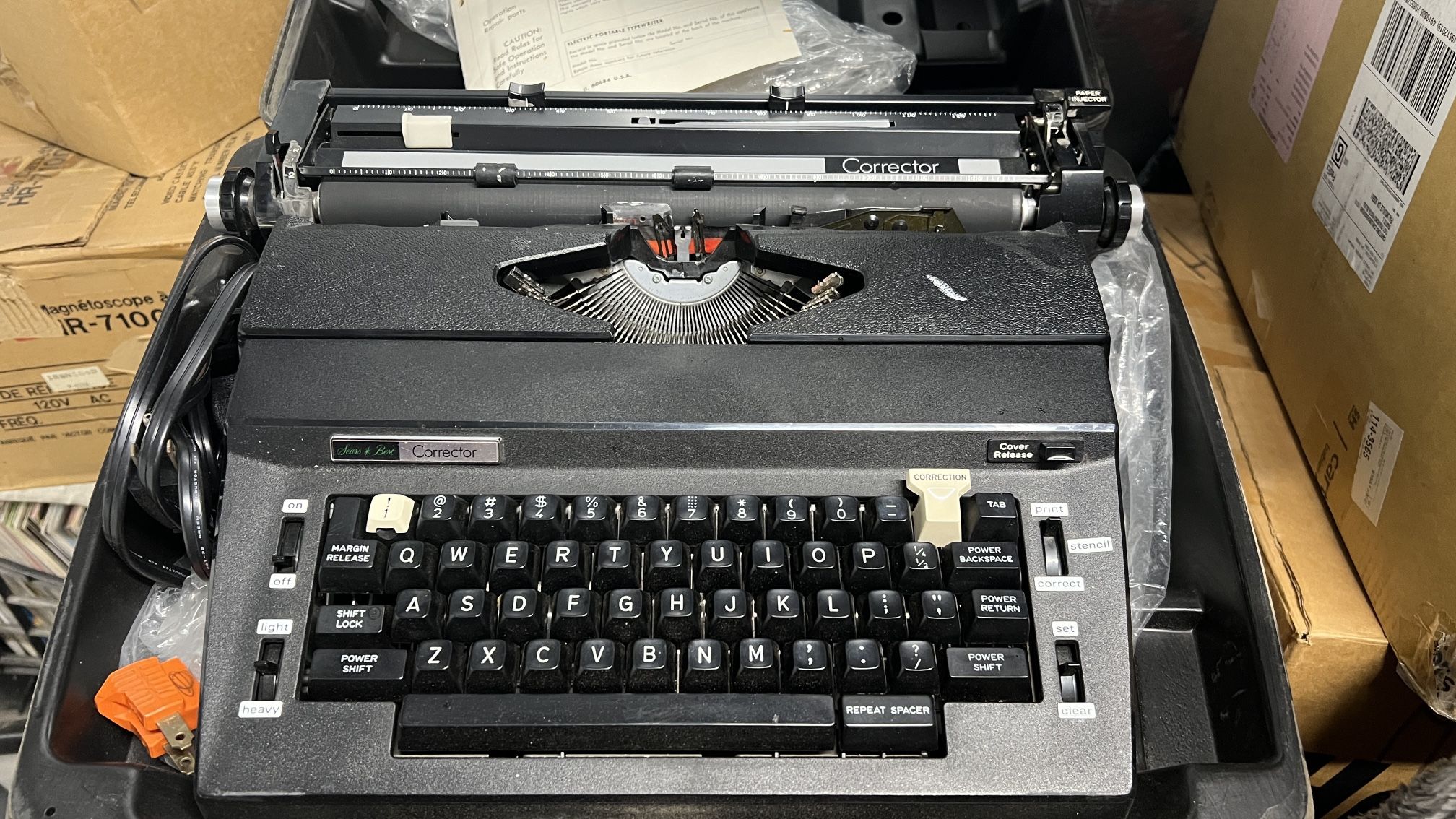 Sears Electric Portable Typewriter W/ Manual