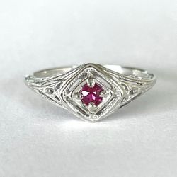 Vintage Ruby Engagement Ring