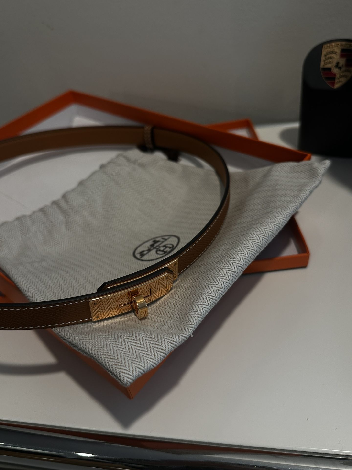 Hermes Kelly Belt Gold Veau Epsom