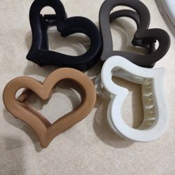 Black Adjustable Stand And 4 Hair Heart Clips 10