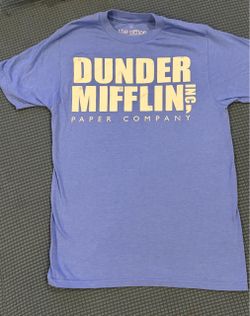 The Office Dunder Mifflin Inc. Paper Company Blue T-Shirt Size Small