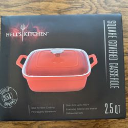 Square Covered Casserole 2.5qt by Hell’s Kitchen