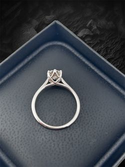 Solitaire Lab-Grown Diamond Ring in 14k White gold
