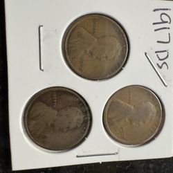 LINCOLN CENTS WHEATBACK 1917 PDS 