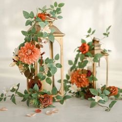 4 Terracotta Fall Flower Garlands