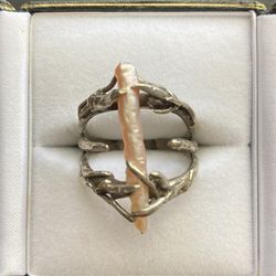 Pearl Silver Ring - Size 10