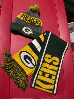 Green Bay packers nfl beanie and scarf