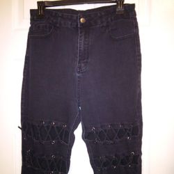 SheIn Distressed Black Jeans Size Large 