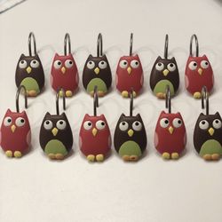 Shower Curtain Hooks Owl