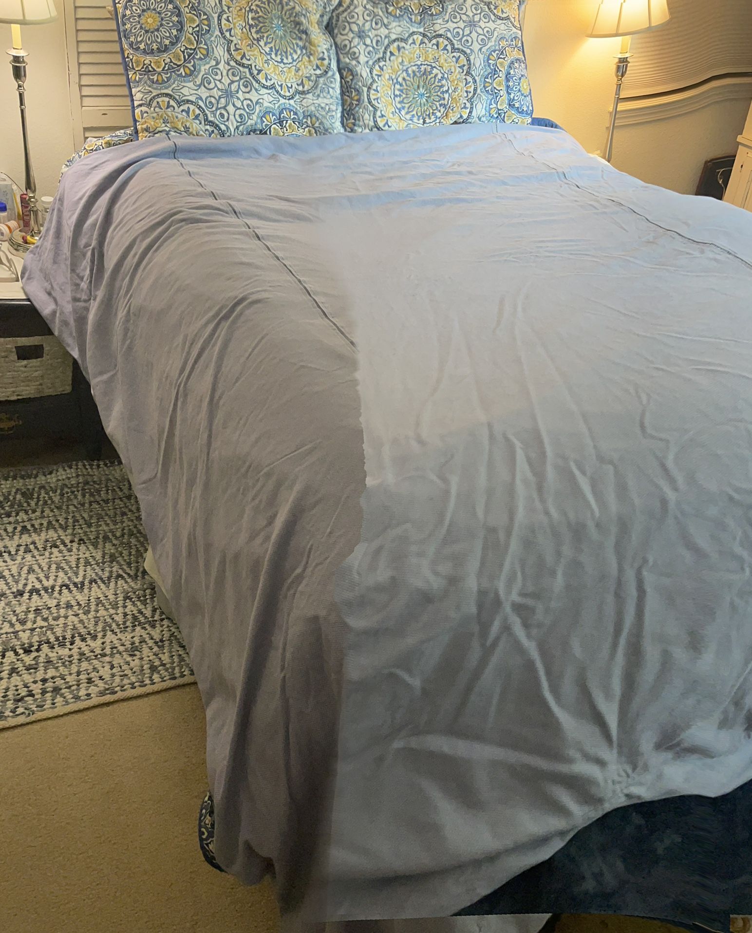 Queen Duvet Cover Light Blue