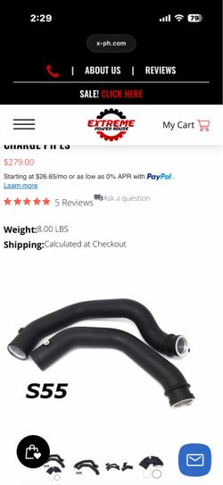 S55 Charge pipes